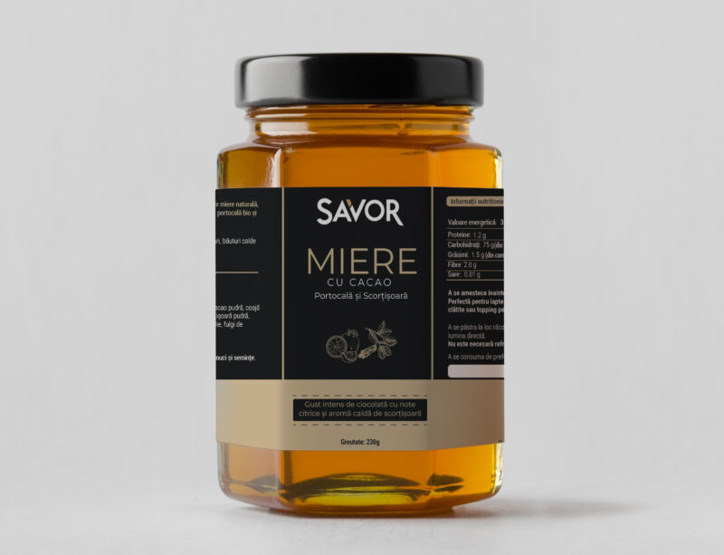 Miere cu Cacao, Portocală și Scorțișoară