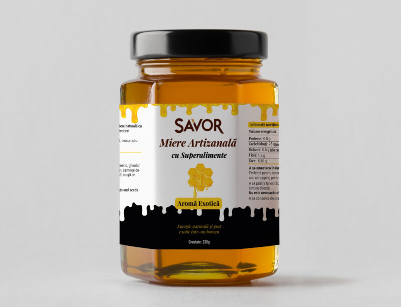 Miere Artizanală cu Superalimente și Aromă Exotică